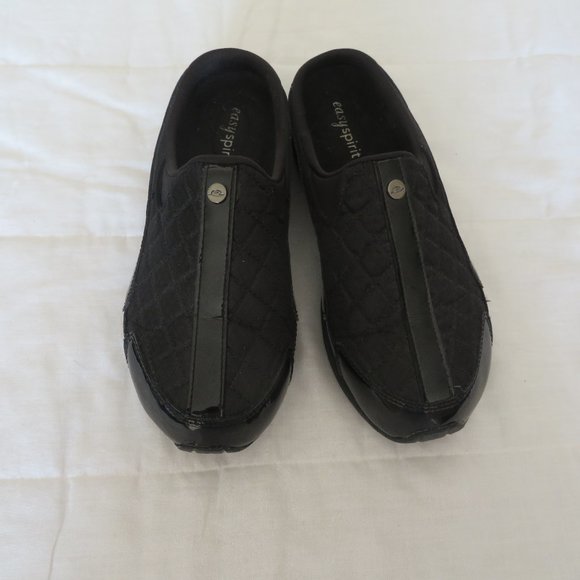 EASY SPIRIT TRAVEL TIME - LEATHER QUILTED SLIP ON MULE CLOGS - Picture 1 of 6
